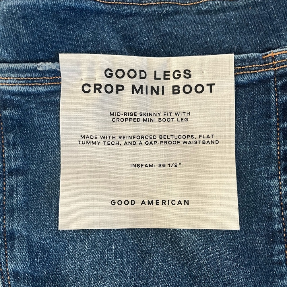 Good‎ American Good Legs Crop Mini Boot Jeans - Picture 4 of 7
